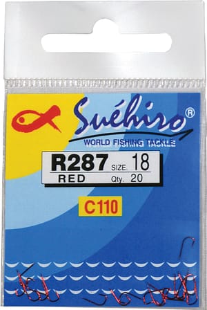 R287 RED haczyki Milo 20szt