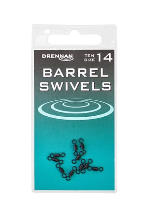 Krętliki BARREL SWIVEL BLACK 10szt. Drennan Kod: TGBS009 - TGBS018
