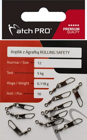Krętlik z Agrafką ROLLING SAFETY 10szt. Matchpro