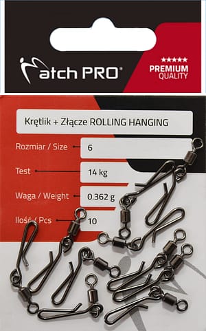 Krętlik + Złącze ROLLING HANGING 10szt MatchPro